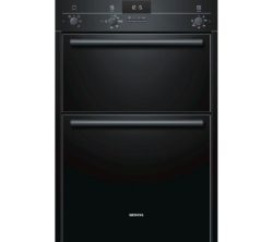 SIEMENS iQ100 HB13MB621B Electric Double Oven - Black